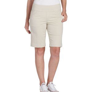 NWT Jag Jeans Petite Ainsley Twill Classic Fit Pull On Bermuda Short 12P Stone